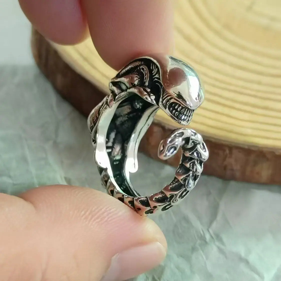 Bague Vintage Alien Homme